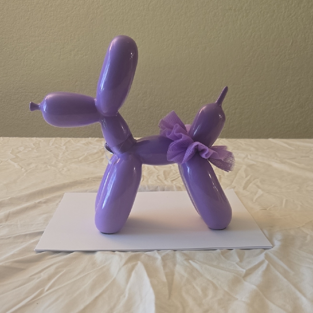 SOLD Whimsical Purple Balloon Dog Decor Accent